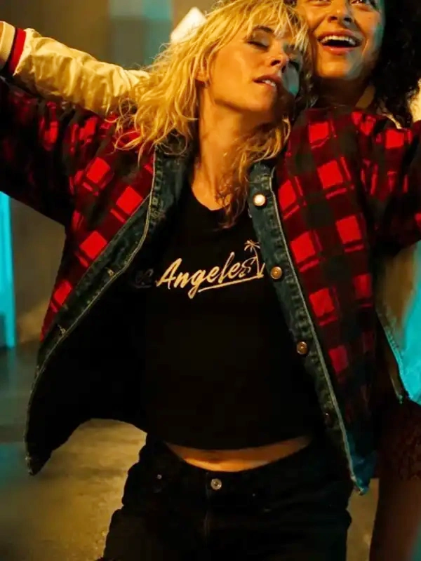 The Wrong Girls 2026 Frankie Kristen Stewart Reversible Plaid Denim Jacket The Wrong Girls 2026 Frankie Kristen Stewart Reversible Plaid Denim Jacket