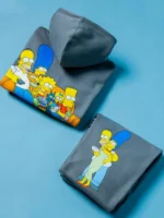 The simpsons x shoe palace family zip up grey tracksuit