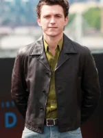 Tom Holland The Odyssey 2026 London Premier Brown Jacket