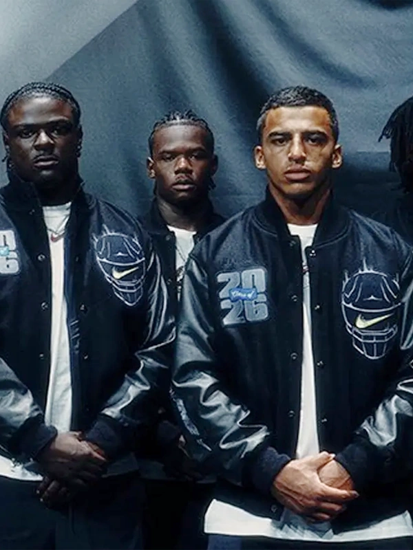 US Nike Football Nil Roster Black Varsity Jacket US Nike Football Nil Roster Black Varsity Jacket