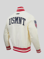 US Soccer MNT Classic Chenille Satin Varsity Jacket