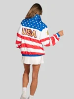 Vintage American Flag Windbreaker Jacket