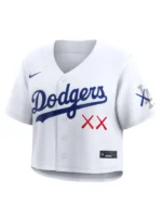 Women's Los Angeles Dodgers Nike x KAWS White Cropped Replica Jersey