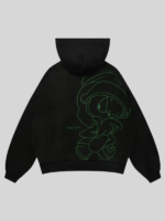 YoungLA x Looney Tunes Plaid Zip-Up Black Wash