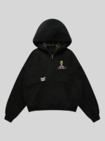 YoungLA x Looney Tunes Zip-Up Plaid Black Hoodie