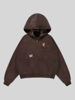 YoungLA x Looney Tunes Zip-Up Plaid Hoodie