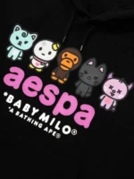aespa X A Bathing Ape UNISEX BAPE X AESPA BABY MILO PULLOVER HOODIE