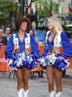 dallas cowboys cheerleaders Blue and White jacket