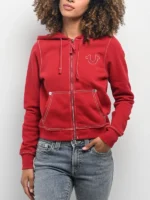 true religion red hoodie