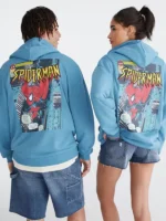 2026 Aero Marvel Spider Man Sky Blue Unisex Hoodie