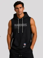 2026 Black Las Vegas Raiders Sleeveless Sideline Hoodie