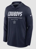 2026 Dak Prescott Dallas Cowboys Nike Navy Sideline Hooded T-Shirt