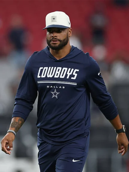 2026 Dallas Cowboys Dak prescott Nike Preseason Navy Hooded T-Shirt