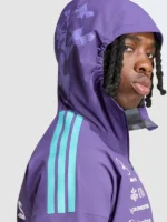 2026 Mercedes AMG F1 Unisex Purple Vanda Bloom Rain Jacket