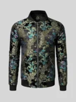 2026 SummerSlam Nick Aldis Black Floral Embroidered Jacket