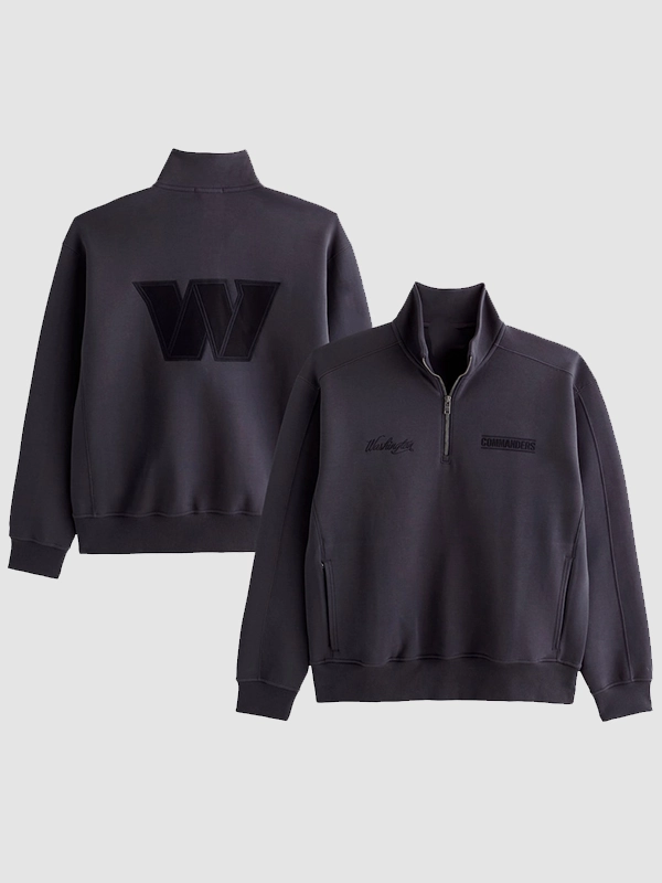 2026 Washington Commanders Abercrombie Fitch Unisex Grey Half Zip Sweatshirt 2026 Washington Commanders Abercrombie Fitch Unisex Grey Half Zip Sweatshirt