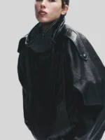 4391 872 800 zara Black Faux Leather jacket