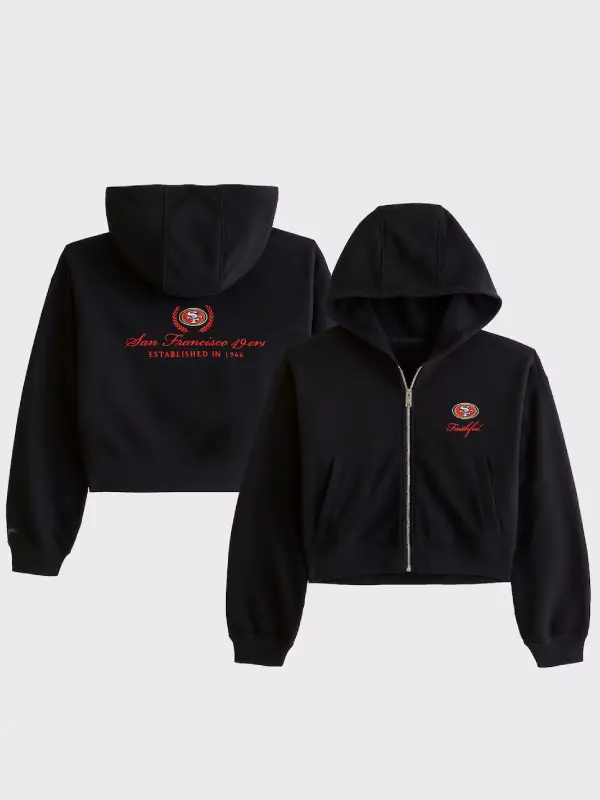 Abercrombie 49ers YPB On The Go 6AM Full-Zip Hoodie Abercrombie 49ers YPB On The Go 6AM Full-Zip Hoodie