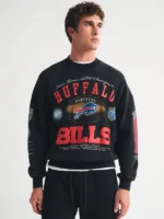 Abercrombie Buffalo Bills Crew Sweatshirt Black
