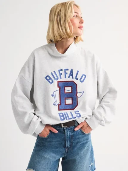 Abercrombie Buffalo Bills Funnel Neck Sweatshirt