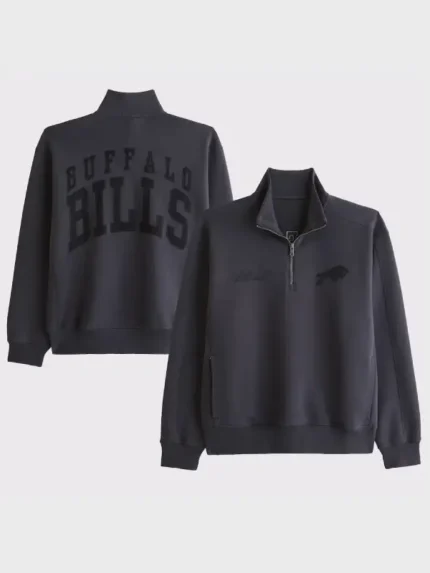 Abercrombie Buffalo Bills YPB neoKNIT MAX Half-Zip Sweatshirt