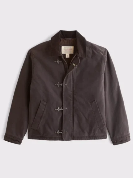 Abercrombie Canvas Fireman Clasp Jacket Brown