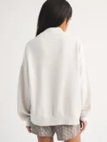 Abercrombie Chiefs Mock Neck Sweatshirt Cream