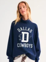 Abercrombie Cowboys Funnel-Neck Sweatshirt