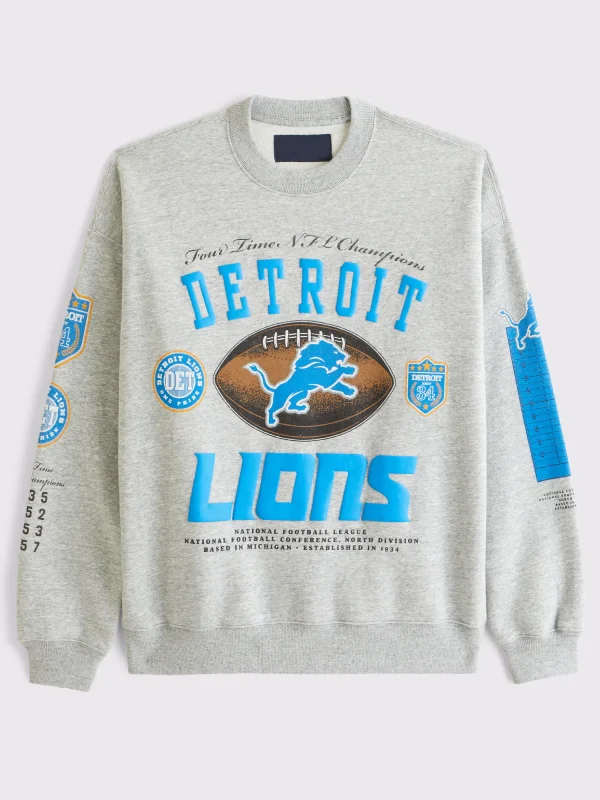 Abercrombie Detroit Lions Crew Sweatshirt Abercrombie Detroit Lions Crew Sweatshirt
