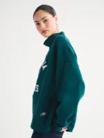 Abercrombie Eagles Mock Neck Sweatshirt Green