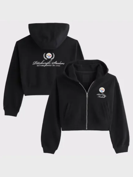 Abercrombie Steelers YPB On The Go 6AM Full-Zip Hoodie