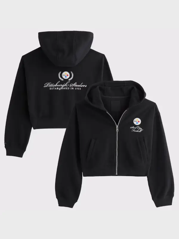 Abercrombie Steelers YPB On The Go 6AM Full-Zip Hoodie Abercrombie Steelers YPB On The Go 6AM Full-Zip Hoodie