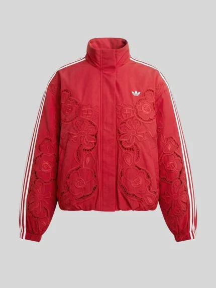 Adidas ASOS Oversized Cutwork Red Track Jacket