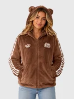 Adidas x Care Bears Brown Zip Up Fur Jacket 2026