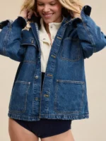 Aerie Barn Denim Jacket Blue