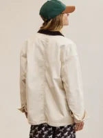Aerie Barn White Jean Jacket