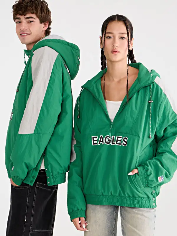 Aeropostale Philadelphia Eagles Hooded Sideline Jacket Aeropostale Philadelphia Eagles Hooded Sideline Jacket
