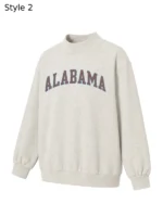Alabama Crimson Tide Women's Monroe Mock Neck Sweatshirt - Oatmeal