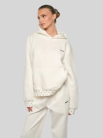 Amaré White hoodie Polka dot