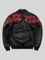 Auracles x Pelle Pelle Topography Chris Brown Black Leather Jacket