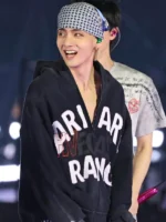 BTS Arirang Vegas Black Zip-Up Hoodie