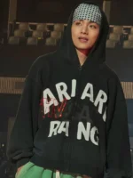 BTS Arirang Vegas Zip-Up Hoodie Black