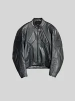 BTS Jin Gucci Primavera Black Leather Jacket