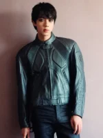 BTS Jin Gucci Primavera Green Leather Jacket