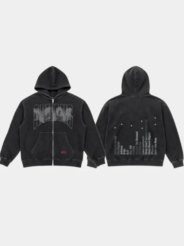 BTS Kim Taehyung Arirang Zip-Up Hoodie Black BTS Kim Taehyung Arirang Zip-Up Hoodie Black