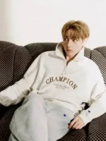 BTS V Champion Athletic Club Est. 1919 Half-Zip Sweatshirt