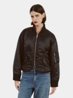 Bardot Fitted Bomber Jacket Black