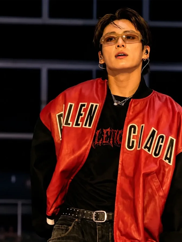 Bts Jungkook Red Balenciaga jacket Bts Jungkook Red Balenciaga jacket