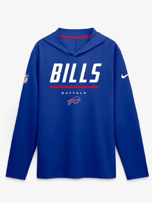 Buffalo Bills Nike Sideline Game On Long Sleeve Hooded T-shirt Buffalo Bills Nike Sideline Game On Long Sleeve Hooded T-shirt