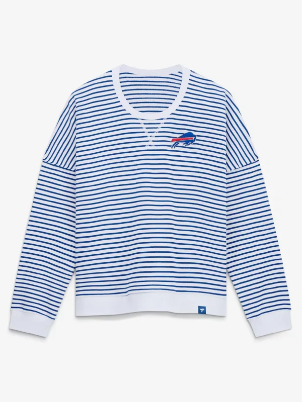 Buffalo Bills Striped French Terry Sweatshirt Buffalo Bills Striped French Terry Sweatshirt